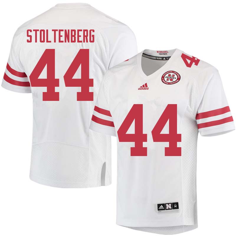 Men #44 Mick Stoltenberg Nebraska Cornhuskers College Football Jerseys Sale-White